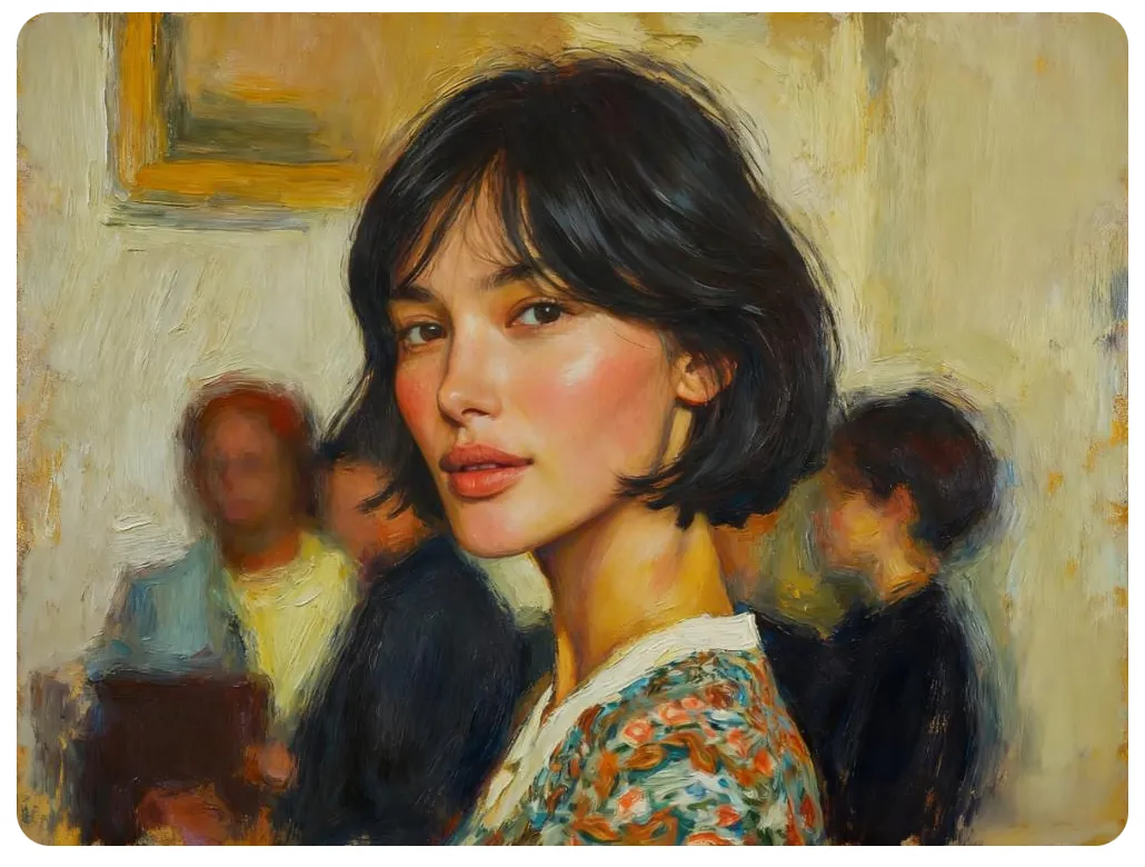 Portrait after painterly AI style editing